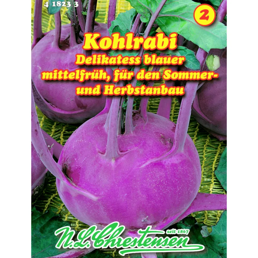 Saatgut Kohlrabi Delikatess ca. 120 Pflanzen blau