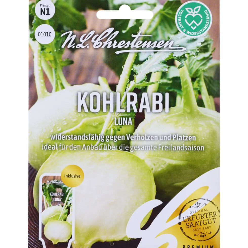 Saatgut Kohlrabi Luna ca. 80 Pflanzen