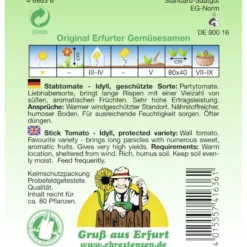 Saatgut Partytomate Idyll GS ca. 80 Pflanzen