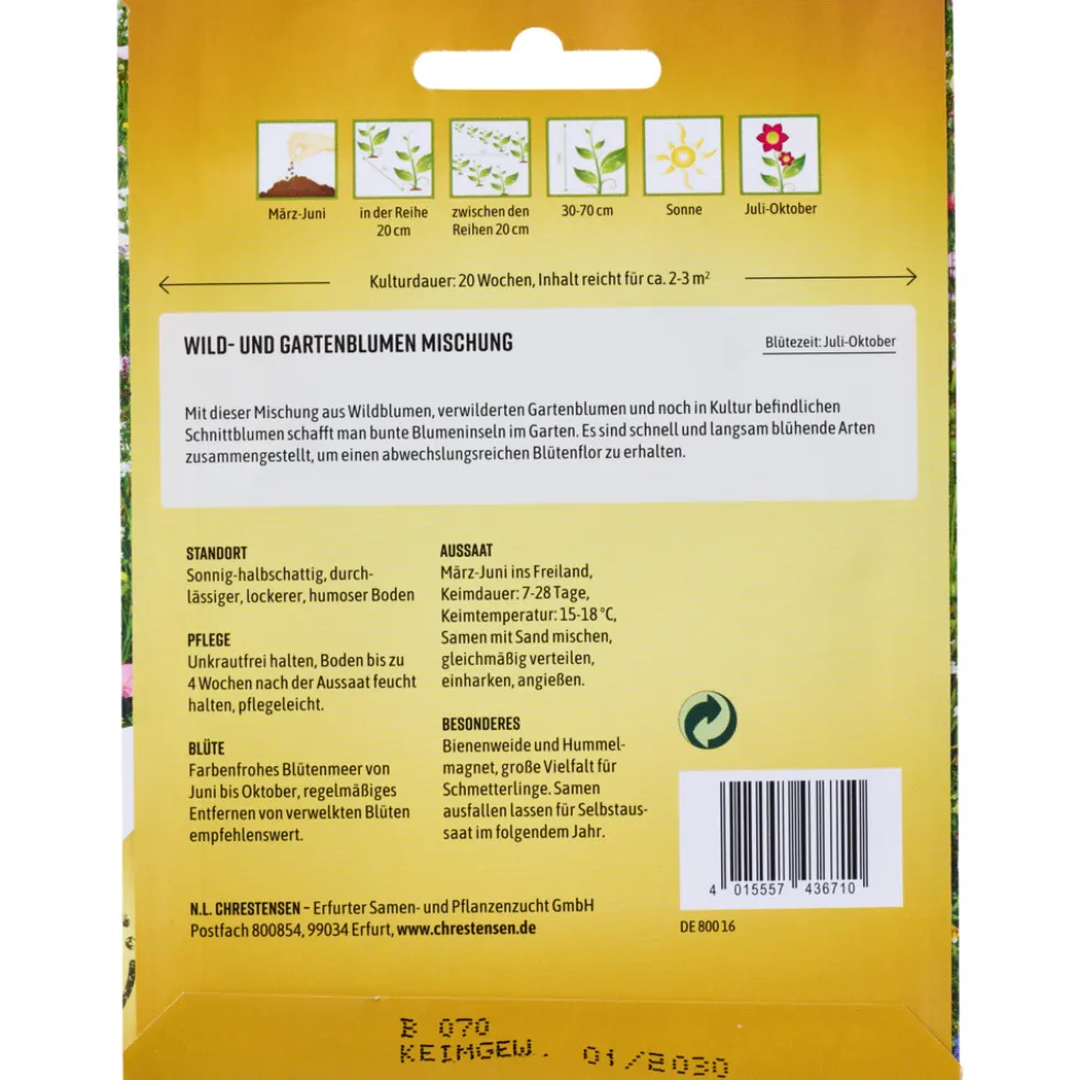 Saatgut Wild- & Gartenblumen Mischung