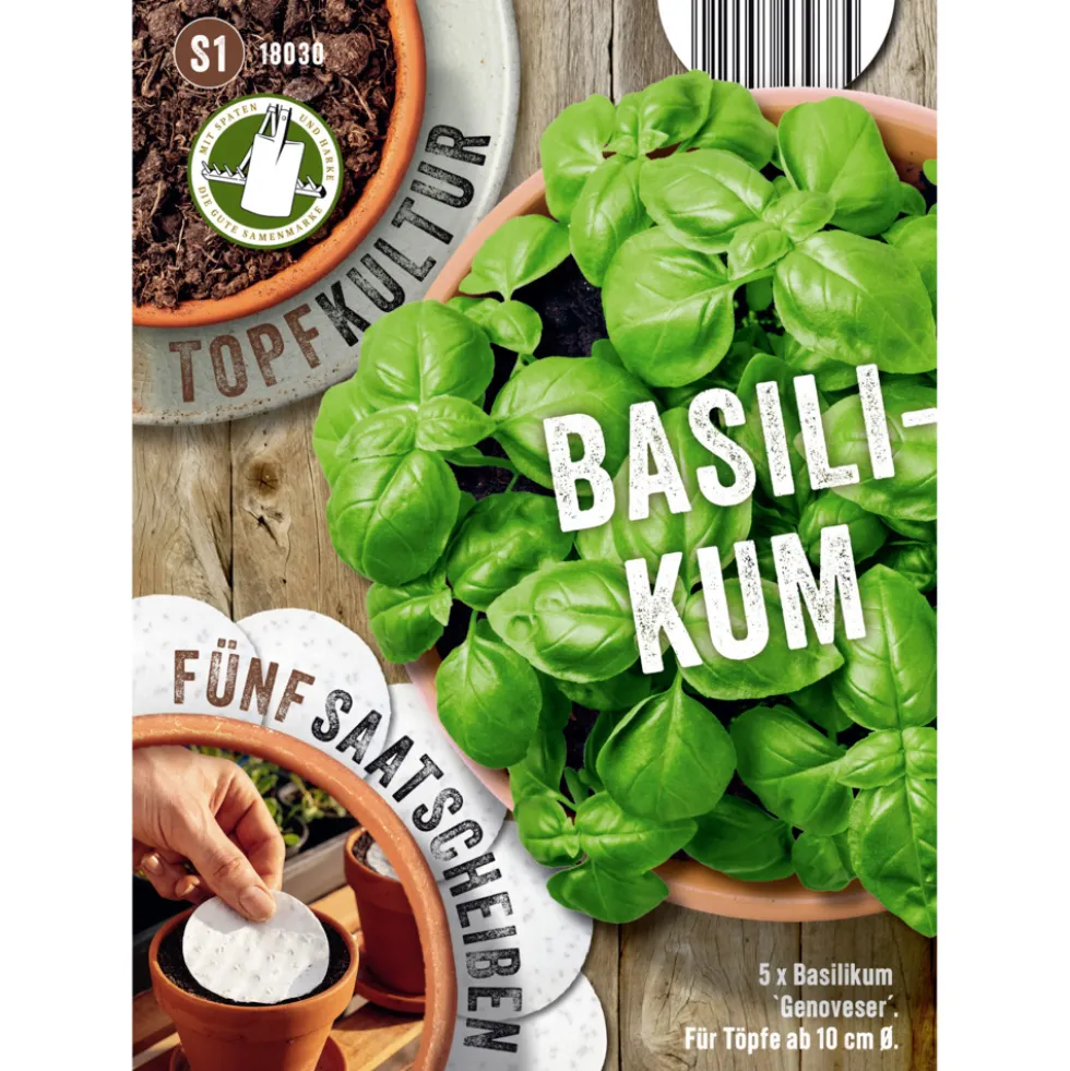Saatscheiben Basilikum Genoveser 5 Scheiben