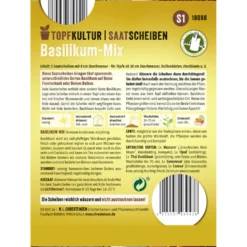 Saatscheiben Basilikum Mix 5 Scheiben