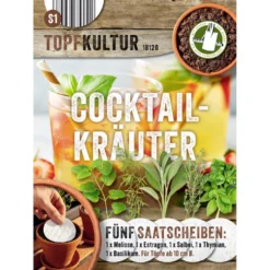Saatscheiben Cocktail-Kräuter-Mix 5 Scheiben