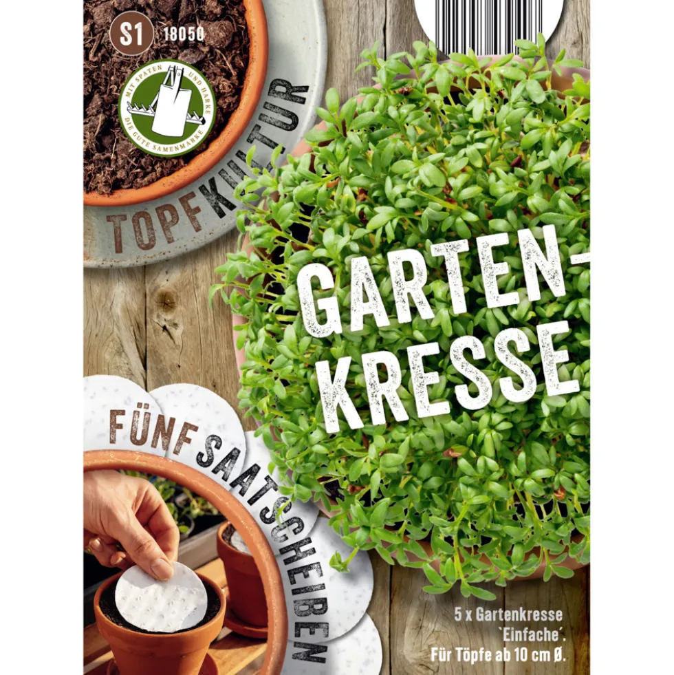 Saatscheiben einfache Gartenkresse 5 Scheiben
