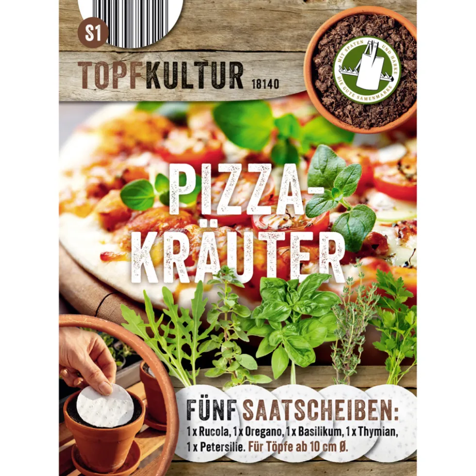 Saatscheiben Pizza-Kräuter-Mix 5 Scheiben