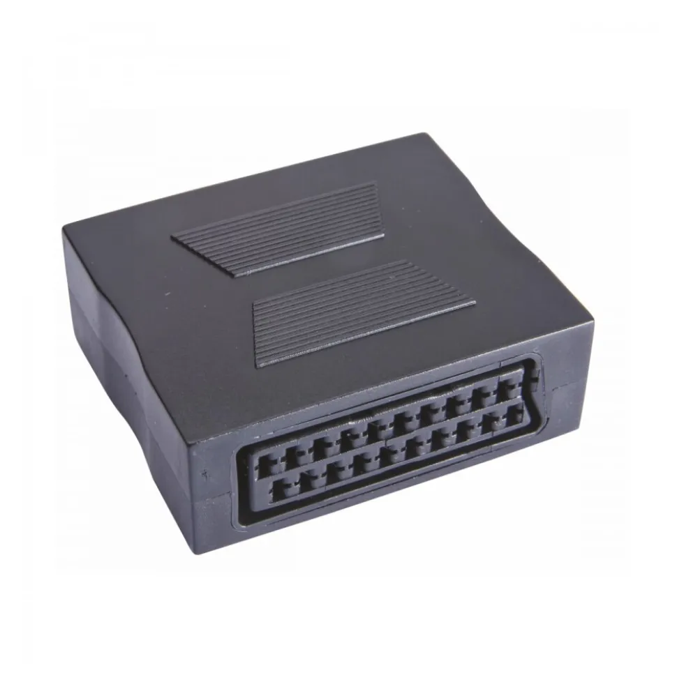 SCART Verbinder Kupplung/Kupplung gerade Kunststoff SAT Scartkabelverbinder