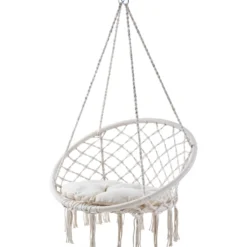 Schaukel-Hängesessel mit Sitzkissen und Befestigungsmaterial