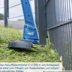 Scheppach Benzin-Aufsitzrasenmäher MR200-61 LT und Akku-Rasentrimmer im Set