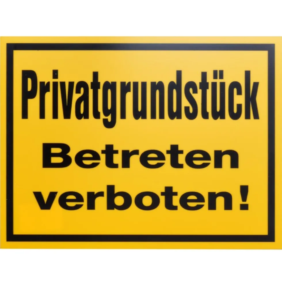 Schild Privatgrundstück Betreten verboten