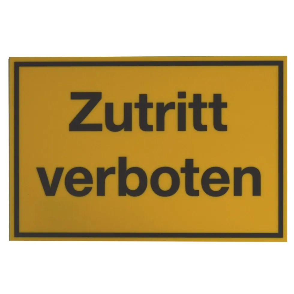 Schild Zutritt verboten 300 x 200 mm