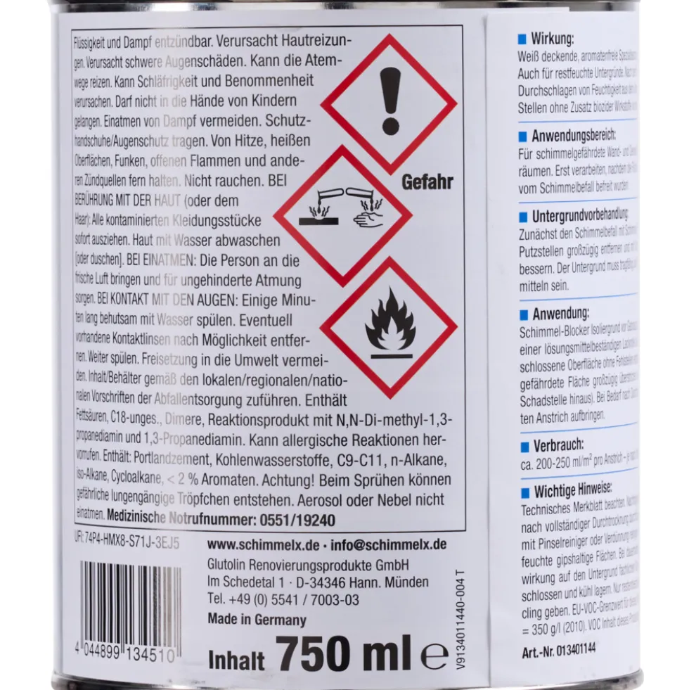 SchimmelX Schimmel-Blocker Isoliergrund weiß 750 ml