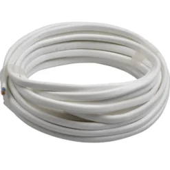 Schlauchleitung H03VV-F 2 x 0,75 mm² 5 m PVC rund weiß