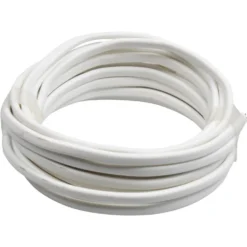 Schlauchleitung H03VVH2-F 2 x 0,75mm² 5 m PVC flach in Weiß