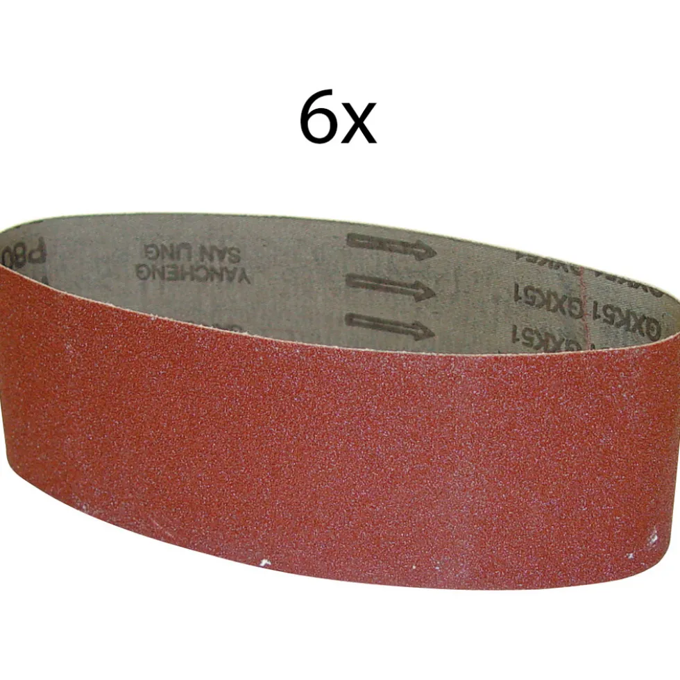 Schleifband 76x533 mm K80 6-tlg.