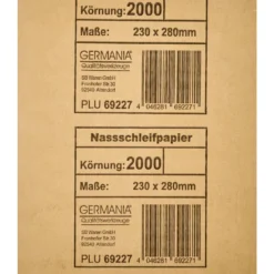 Schleifpapier-Bogen Nassschliff K2000