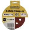 Schleifscheibe Schleifpapier rund 5 St. 115mm Korn 120