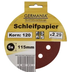 Schleifscheibe Schleifpapier rund 5 St. 115mm Korn 120