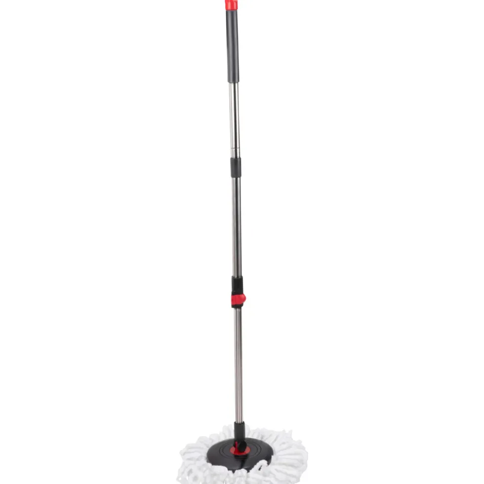 Schleuder-Mopp-Set mit Edelstahlgriff und 360° Drehkopf