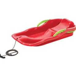 Schlitten RACE rot mit Bremse und Ziehseil