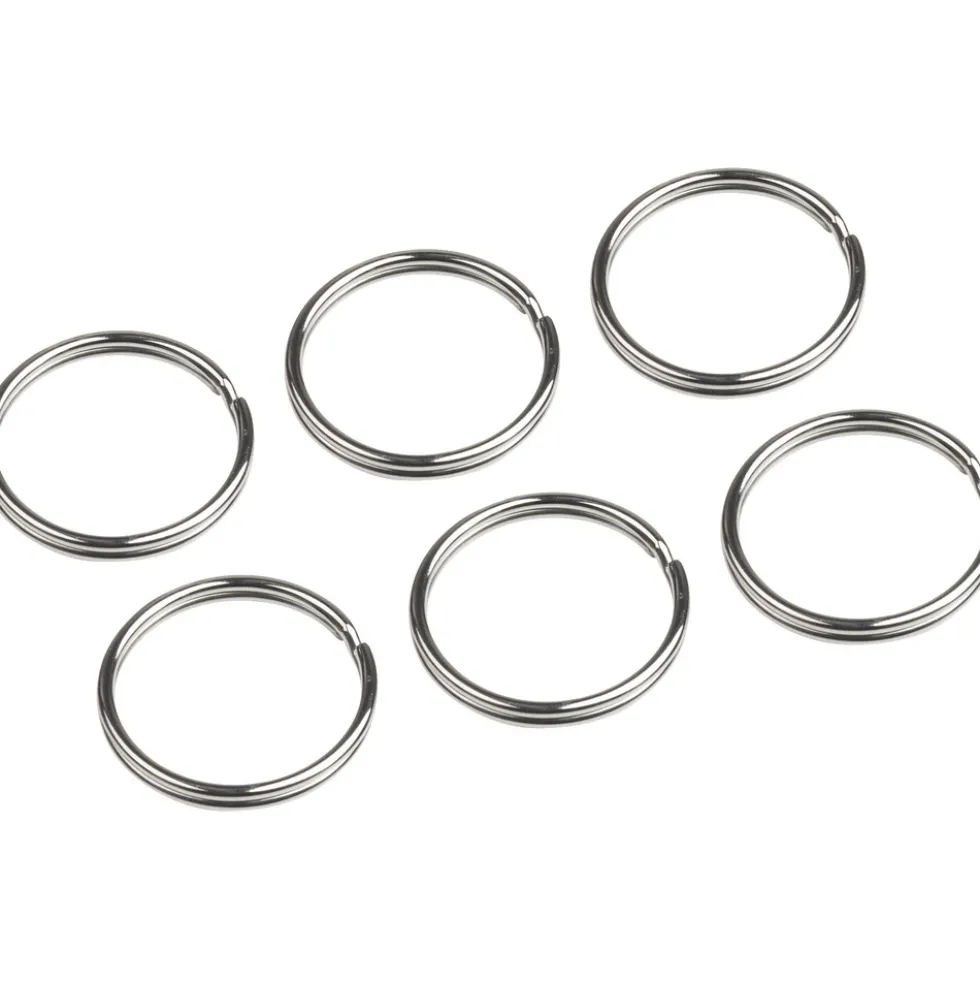 Schlüsselring 30 mm, Stahl vernickelt, 6 Stück