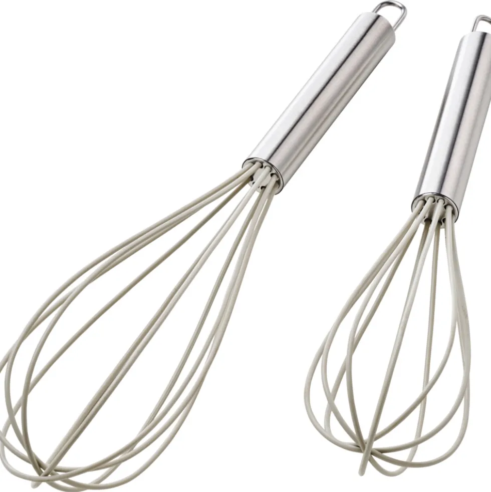 Schneebesen Silikon 2er Set in Grau