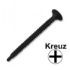 Schnellbauschraube 3,5 x 35 mm Bohrspitze phosphatiert Trompetenkopf Gipsplattenschraube