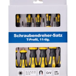 Schraubendreher-Satz mit T-Profil, 11-teilig, CrV-Stahl