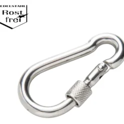 Schraubkarabiner 60 x 30 mm Edelstahl