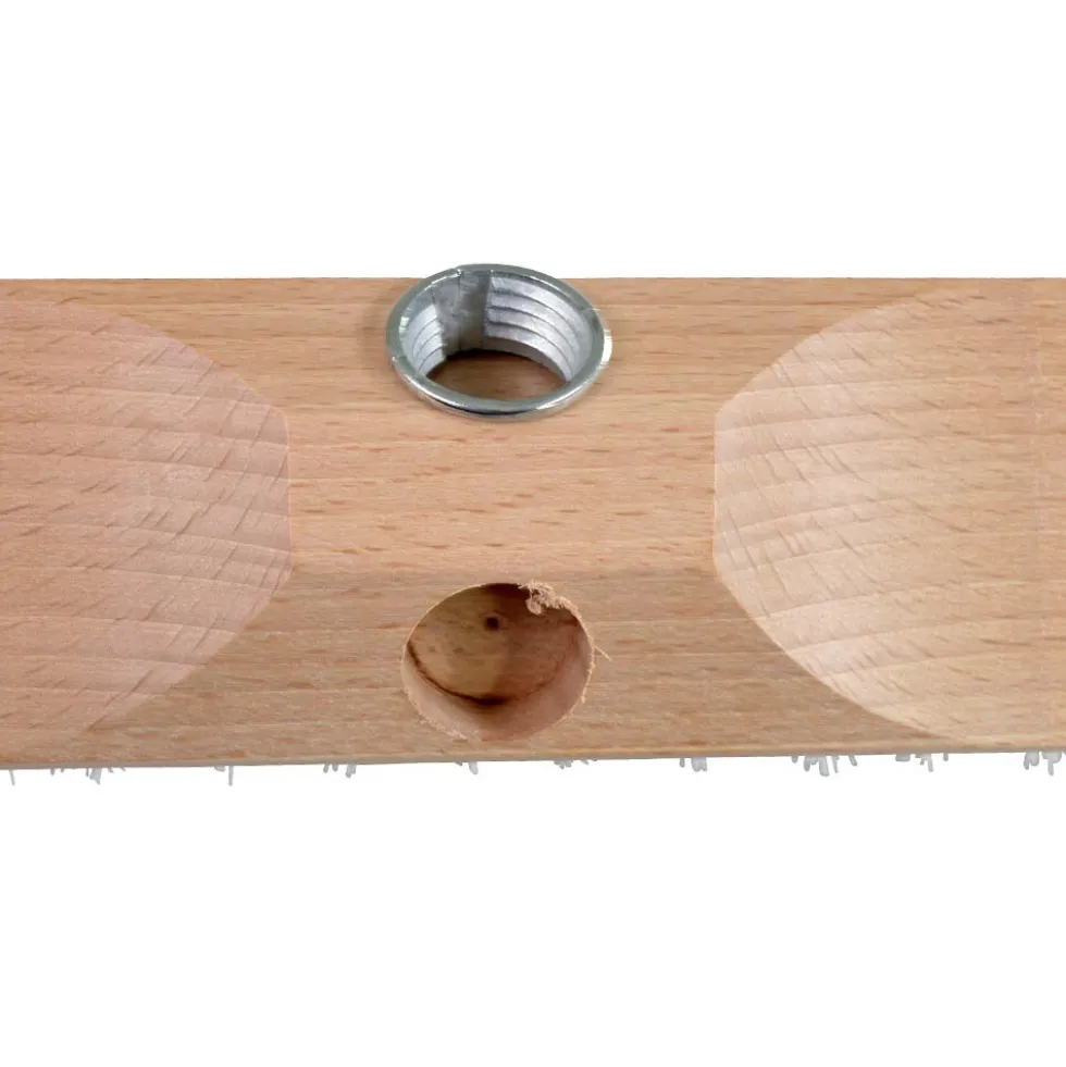 Schrubber 23 cm in Weiß aus Holz