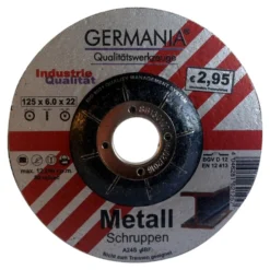 Schruppscheibe Metall 125x6,0 bombiert Industriequalität Schleifscheibe