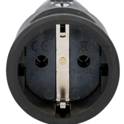 Schutzkontakt-Kupplung Vollgummi IP20 schwarz