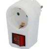 Schutzkontakt Zwischenstecker mit Schalter