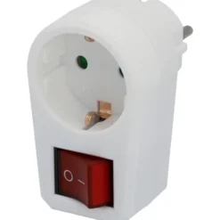 Schutzkontakt Zwischenstecker mit Schalter