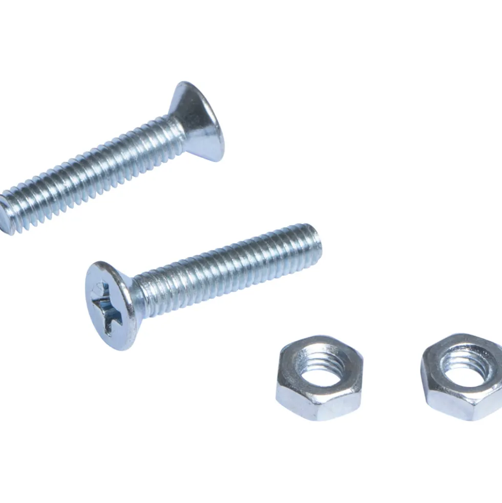 Senkschrauben 4x50 mm Kreuzschlitz mit Muttern