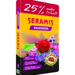 SERAMIS® Balkon-Blumenerde ohne Torf, 50 Liter