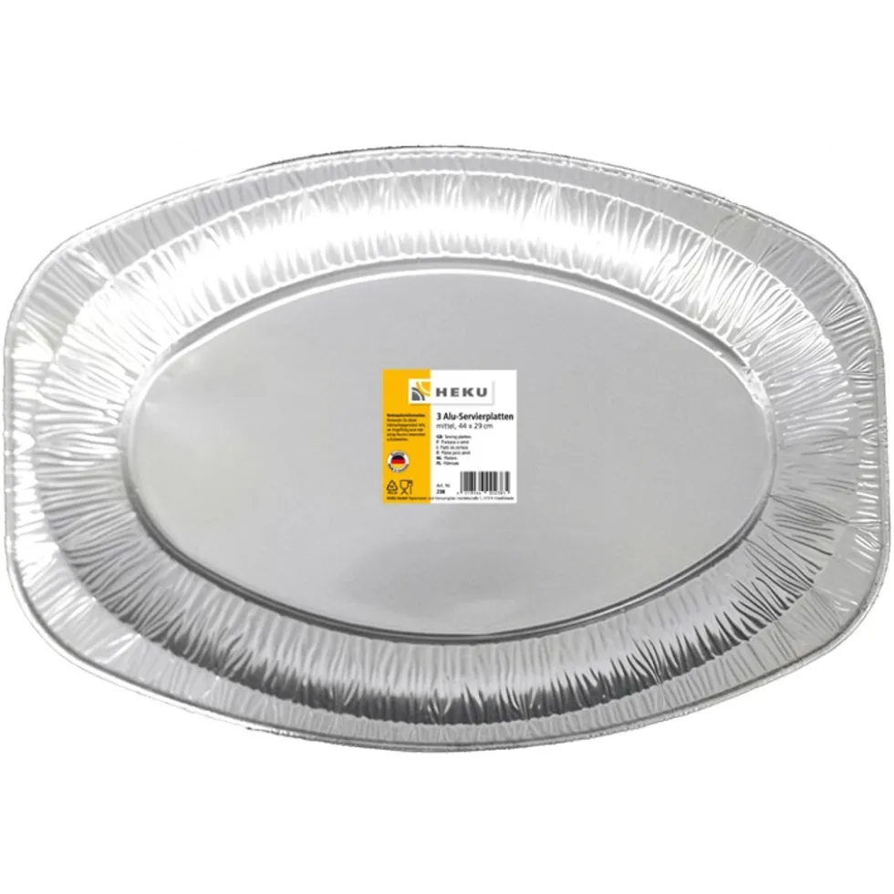 Servierplatten 3 Stück aus Aluminium44 x 29 cm