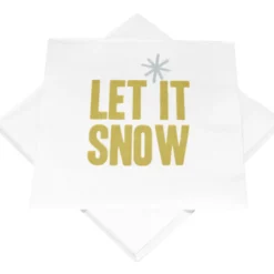 Servietten mit Motiv Let it snow-Schriftzug 20 Stück