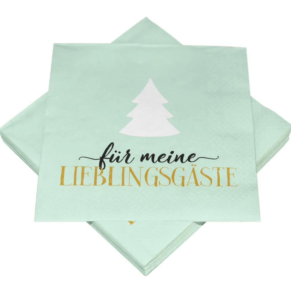Servietten mit Motiv Schriftzug 20 Stück