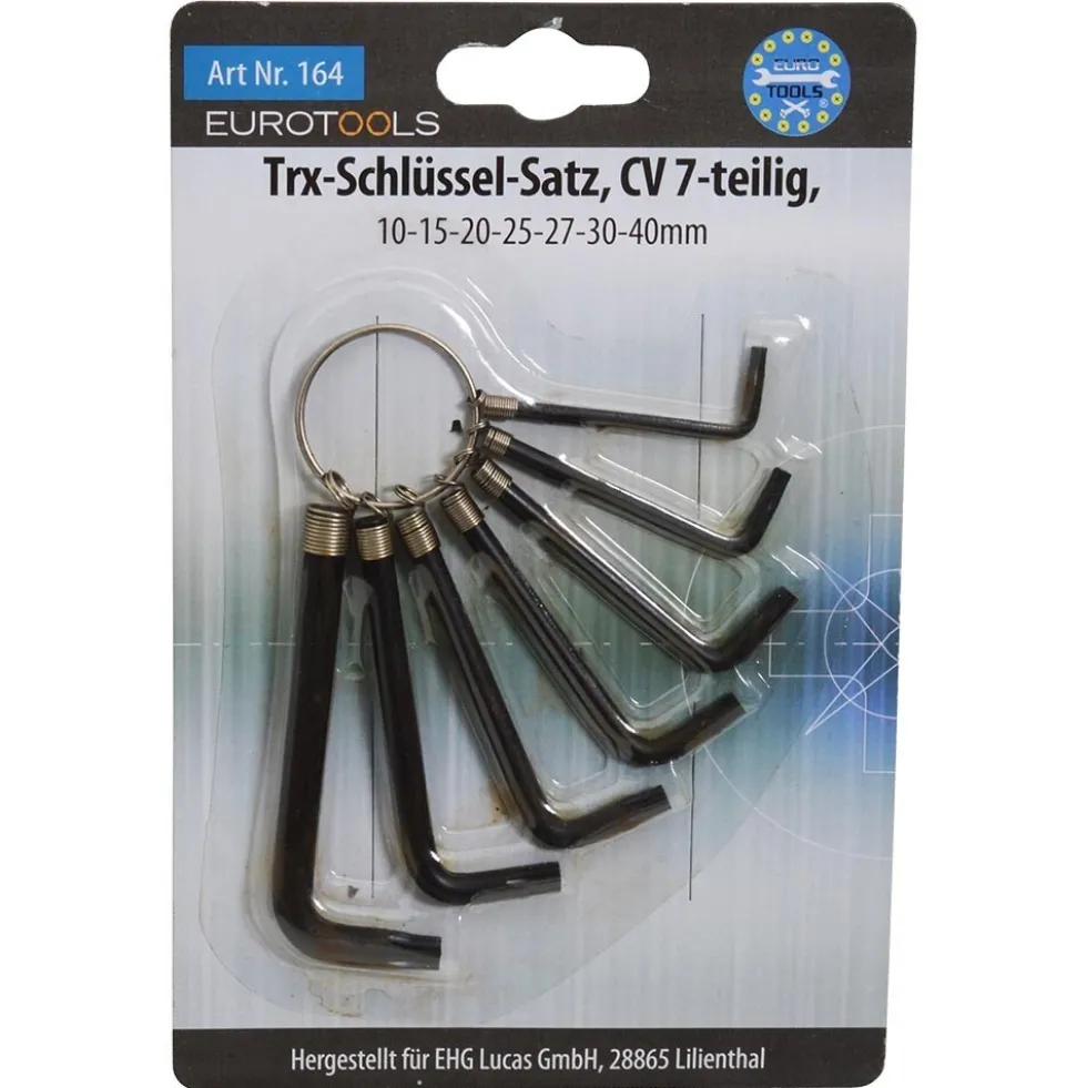 Sicherheits‑Sternprofil-Stiftschlüssel-Satz, 7-teilig