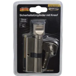 Sicherheitstürzylinder 70 mm mit Knauf