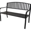 Sitzbank 127 x 50 x 85 cm aus Metall in Schwarz