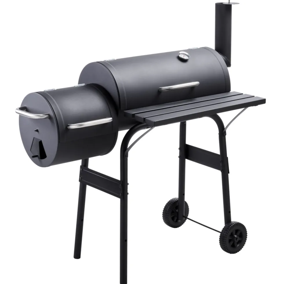 Smoker BBQ mit 2 Grillzonen und Temperaturanzeige