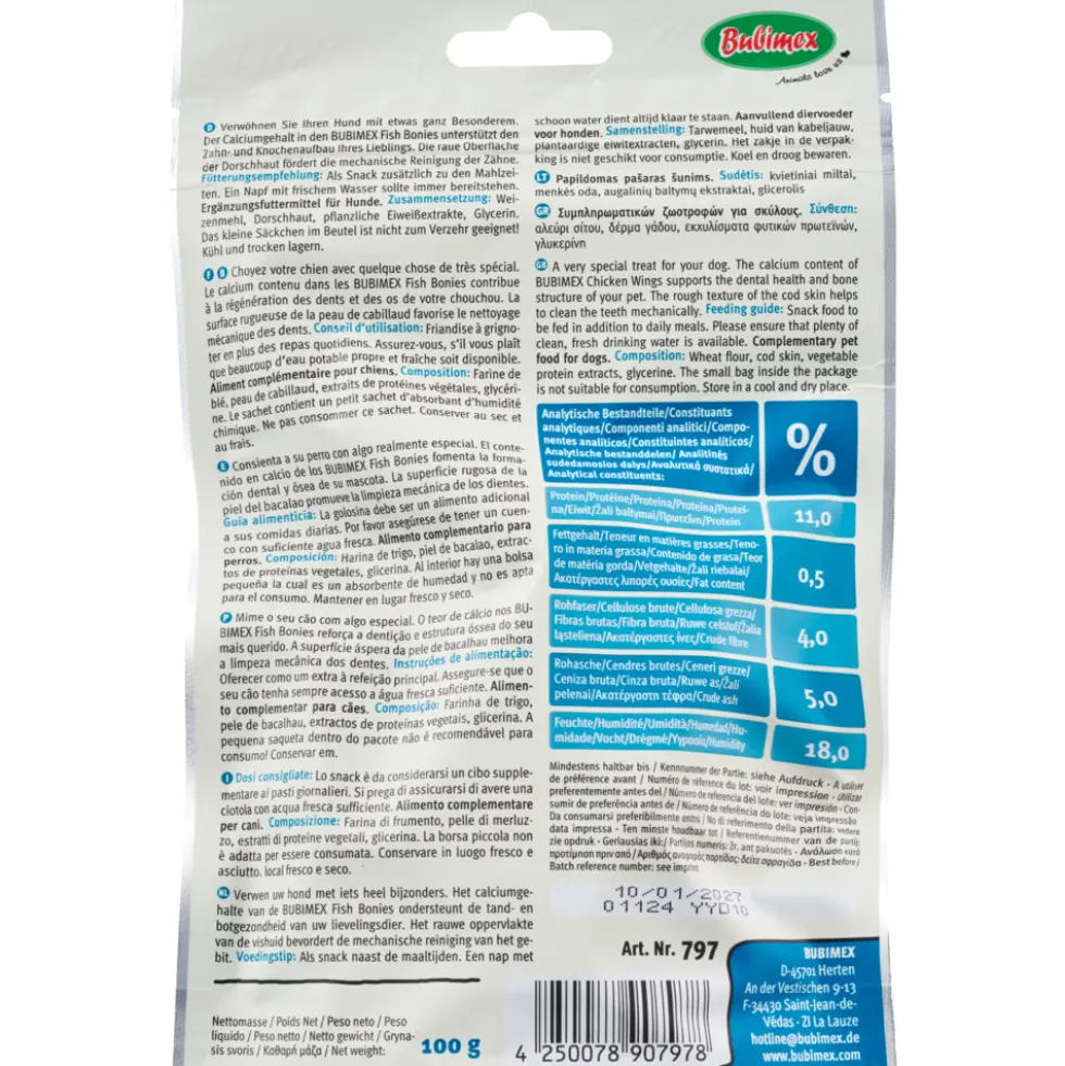 Snackknochen mit Dorschhaut für Hunde