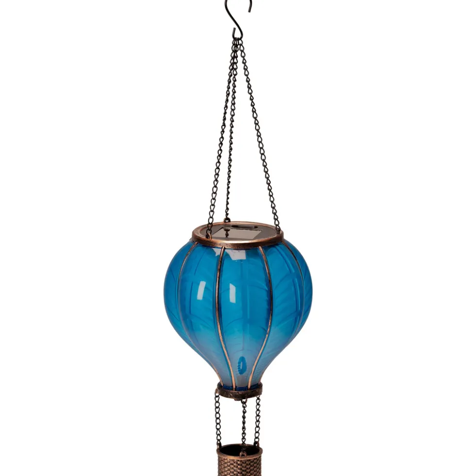 Solar-LED-Heißluftballon blau 46,5 cm