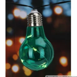Solar Lichterkette Glühbirnen bunt 2m 50 LEDs