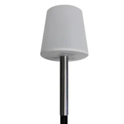 Solar-Stablampe 41,5 cm mit Schirm aus Edelstahl