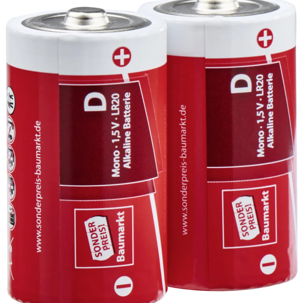Sonderpreis Baumarkt Alkaline Batterien LR20 D-Mono 2er Pack