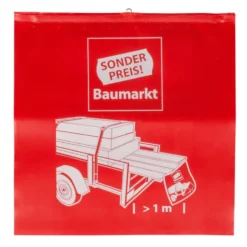 Sonderpreis Baumarkt Warnflagge Ladungssicherung 30 x 30 cm rot