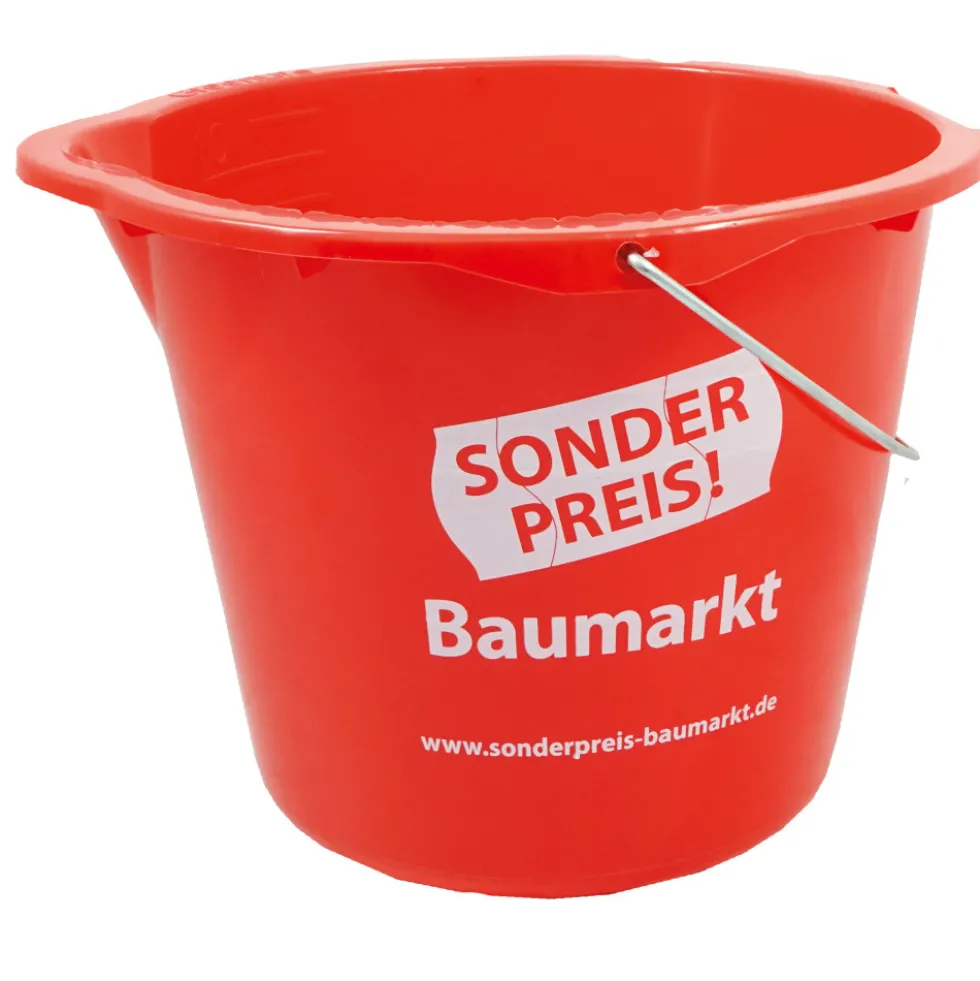 Sonderpreis Baumarkt Wassereimer 12 Liter aus Kunststoff in rot mit Tülle