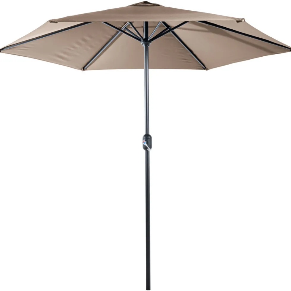 Sonnenschirm Ø 2,5 m taupe mit Kurbel - B-Ware